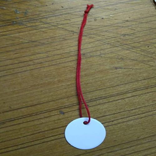 Atmiyamart Plain Round Tag  Birthday Gift Tags with String Blank Gift Tag 2.54cm