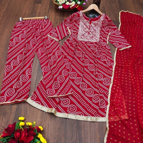Ridhima Red Rayon Kurti