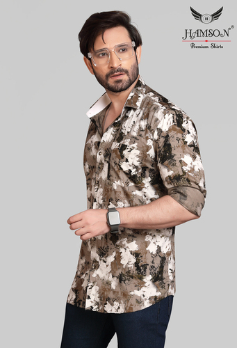 Mens Satin Cotton Shirts Lily 49B Collar Style: Standard
