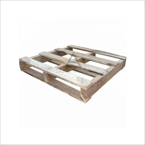 Wooden Pallet - 30 Length, Single Faced, 2 Way Design | High-Quality Wood Construction, Natural Wooden Color
