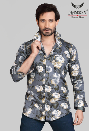 Mens Satin Cotton Shirts Lily 48B Collar Style: Standard