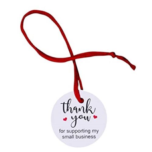 Atmiyamart Thank You for Support Small Business tag Small Tag 1.0inch Round Thank You tag Without Twine