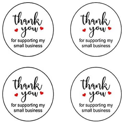 White And Red Atmiyamart Thank You Small Sticker Tag Lable Round ...