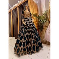 Black Ladies Long Anarkali Dress