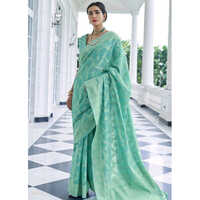 Green Banarasi Chikankari Weaving Saree