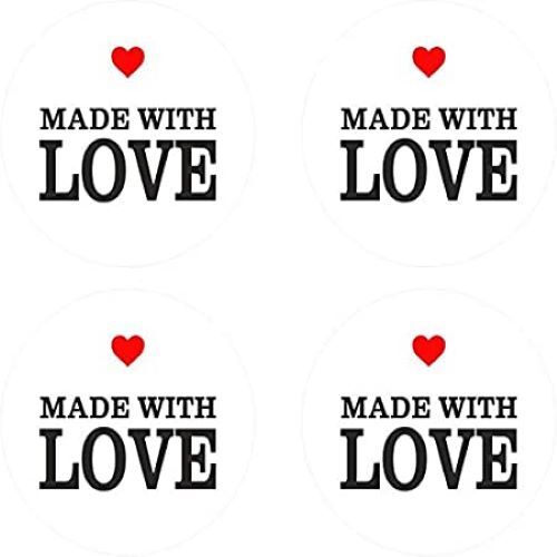 Made with Love Round Sticker 