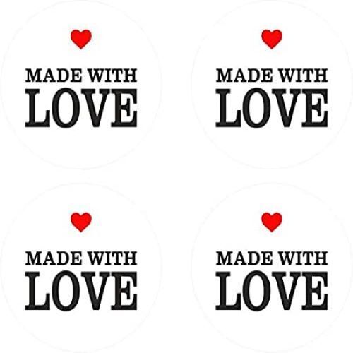 Made with Love Round Sticker