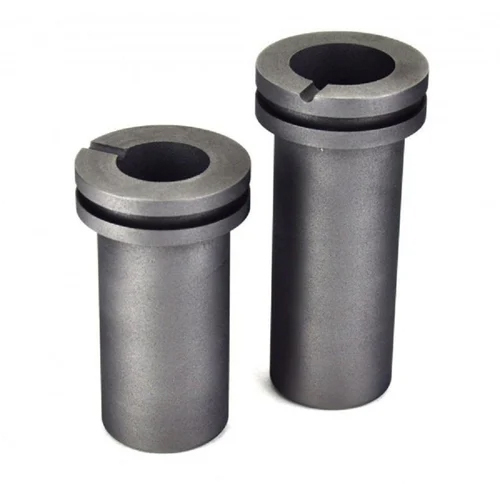 Graphite Crucibles - 65x165mm Black Color | Rigid Hardness Density 1.75g/cmÂ³ 500g Weight Ideal for Industrial Use