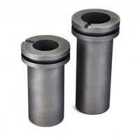 Graphite Crucibles - 65x165mm, Black Color | Rigid Hardness, Density 1.75g/cmâ³, 500g Weight, Ideal For Industrial Use
