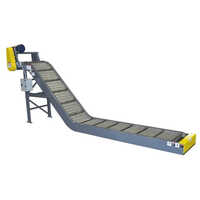 Gray Industrial Slat Conveyor