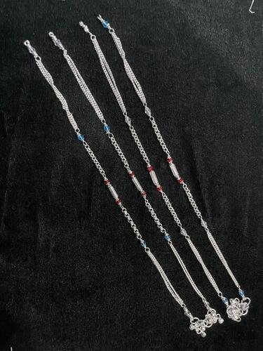 Artificial Silver Anklets - High-Grade Imitation Designer Payal | Gorgeous Foot Jewelry with Stunning Shine and Elegant Design