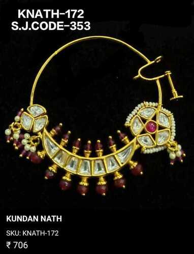 Kundan Nose Pin Gender: Women