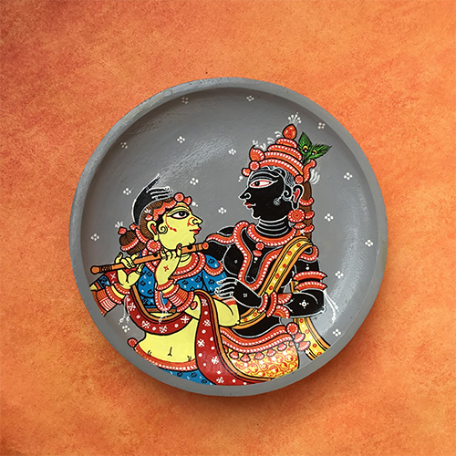 Krishna Leela Decorative Wall Plate - Ceramic, Eco-Friendly and Durable | Easy to Clean and Exquisite Home Decor