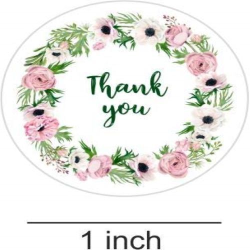 Thank You Sticker Floral Design