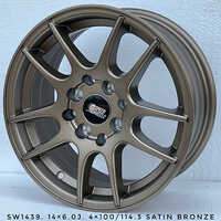 Radial Tires 4 Inch X 100mm Satin Bronze Car Alloy Wheels