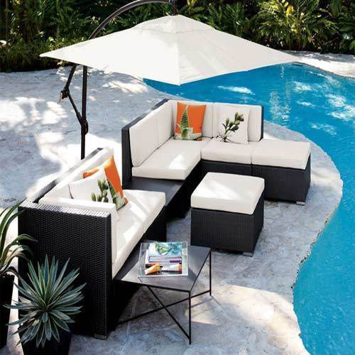 Outdoor Swimming Poolside Wicker Furniture No Assembly Required