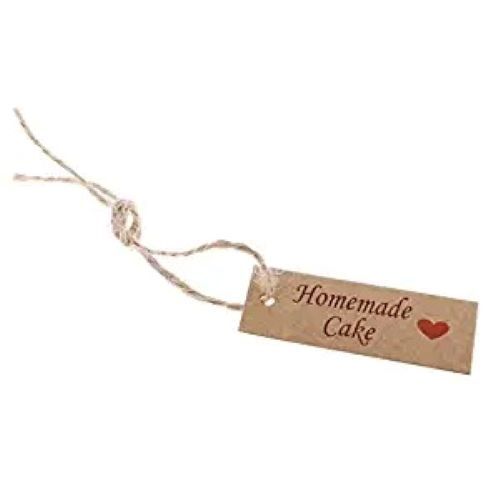 Atmiiyamart Homemade Cake Kraft Tag Handmade Tag Wedding tag Birthday Gift tag brand tag maker Customize Hanging Tag GiftTag 