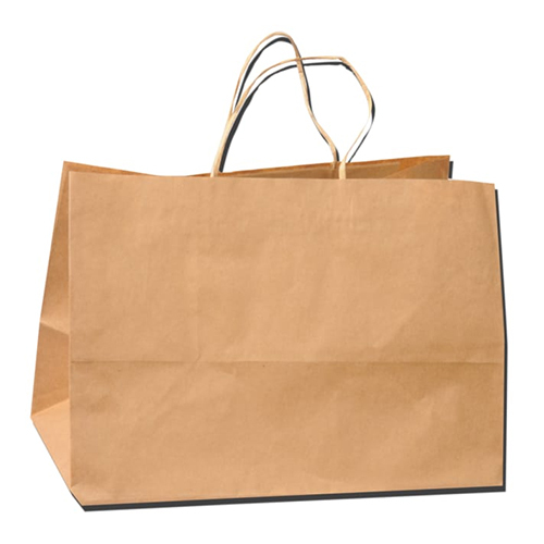 Brown Paper Carry Bag - Corrugated Board Modern Design with Embossing | Customized Appearance for Enhanced Brand Visibility