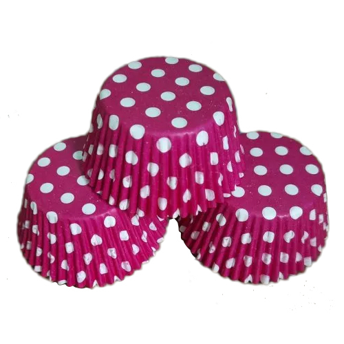 Pink Polka Dot Muffin Cup