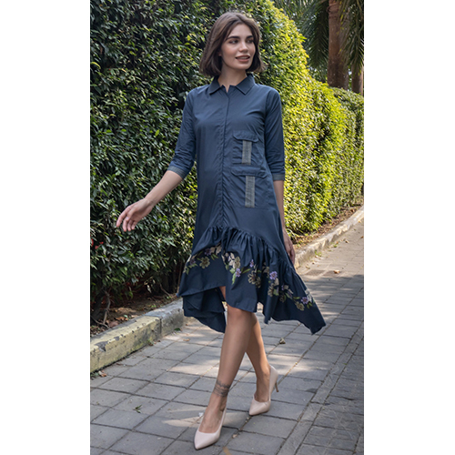 Cotton Broadcloth A Line Dress