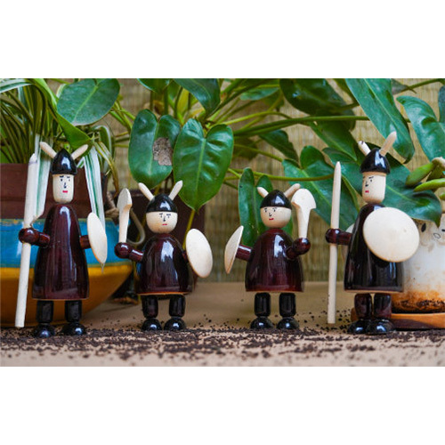 Hand Painted Wooden Warrior Set