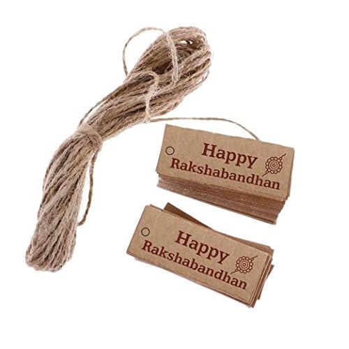 Atmiyamart Rakshabandhan Handmade Kraft Tag  Display Gift tag for Rakhi Packing Box