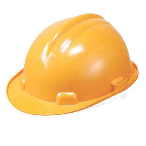 Nape Safety Helmet - Plastic Material, Various Sizes Available, Bright Yellow Color | Open Face Design for Industrial and Construction Use