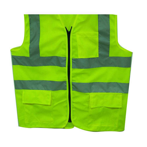 Green 120 Gsm Florescent Reflective Jacket