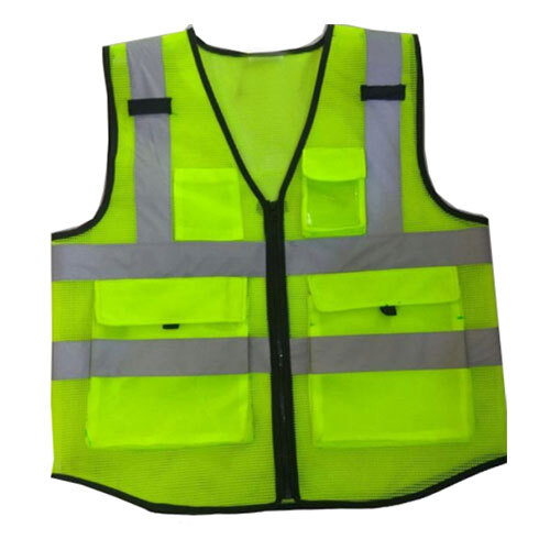 Green 120 Gsm Reflective Safety Jacket With Pocket at Best Price in