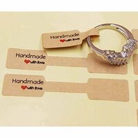 Zenomia Label Handmade DIY Ring Label tag Jewelry Name Price Sticker Label Kraft Sticker   Necklace Bracelet custom sticker die cut sticker