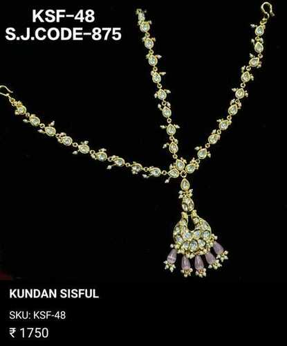 SIMPLE KUNDAN SHEESHPHOOL WITH TIKA