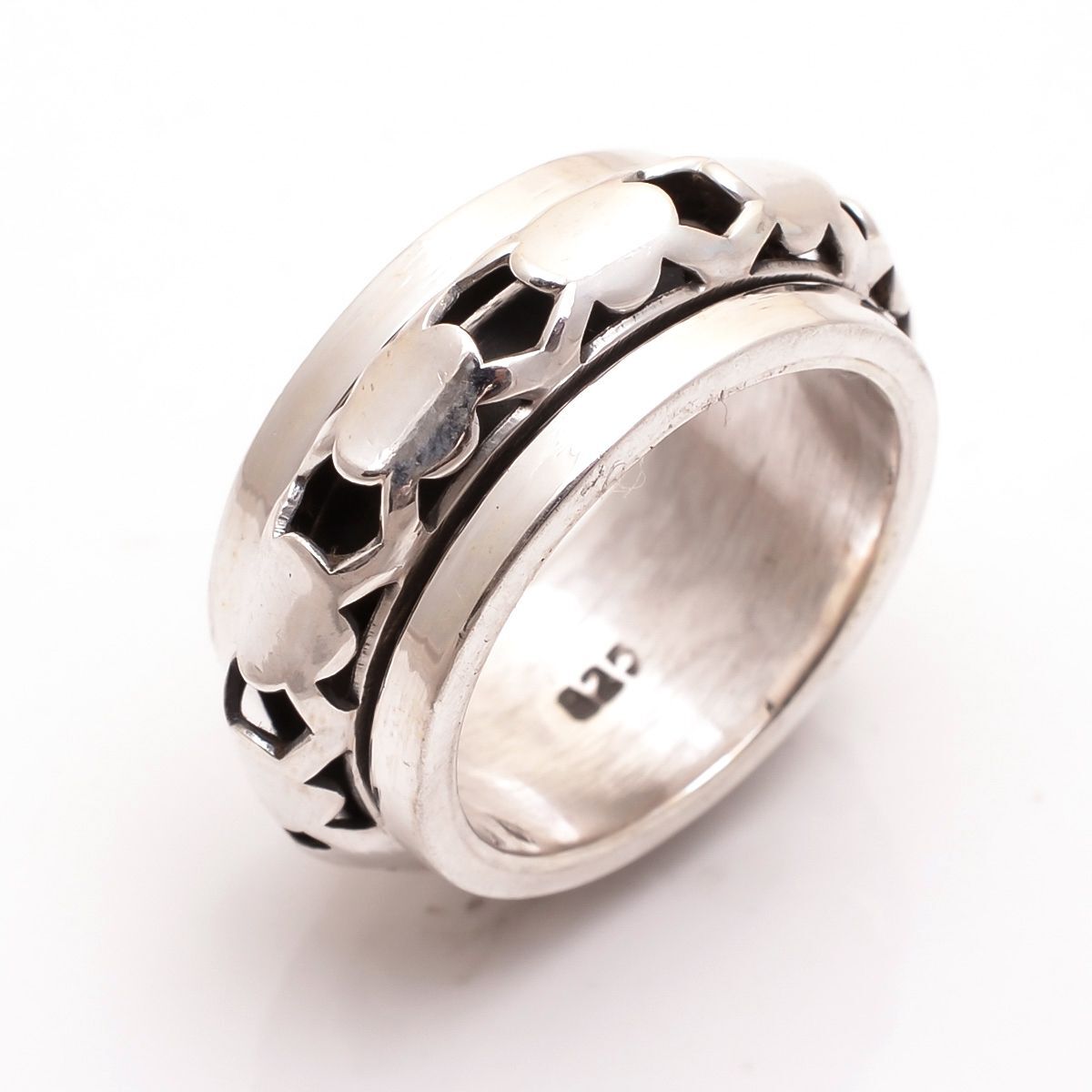 925 Sterling Silver Designer Fine Spinner Ring Girls Fashion Rings  Supplier
