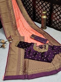 Swra Pink Soft Silk Saree