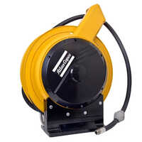 Industrial Hose Reel - Non-corrosive Polymer Alloy, Different Sizes Available , Yellow Round Design With 1-year Warranty And Locking Mechanism