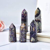 Calcite Gemstone Crystal Tower Pencil Point Obelisk Healing Wand Stick