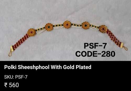 GOLD PLATED POLKI SHEESHPHOOL