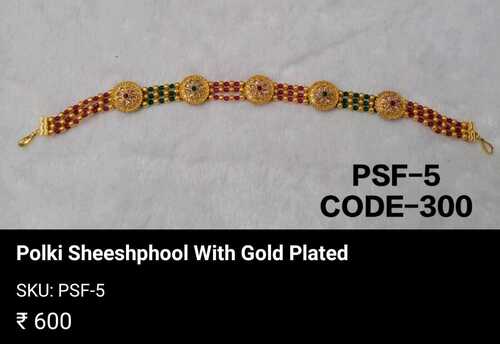 POLKI SHEESHPHOOL GOLD PLATED