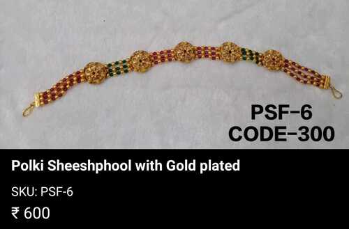 GOLD PLATED/POLKI SHEESHPHOOL