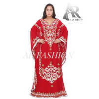 Moroccan Dubai Kaftan Arabic Party Wear Dress Bust Size: 52 Inch (in)