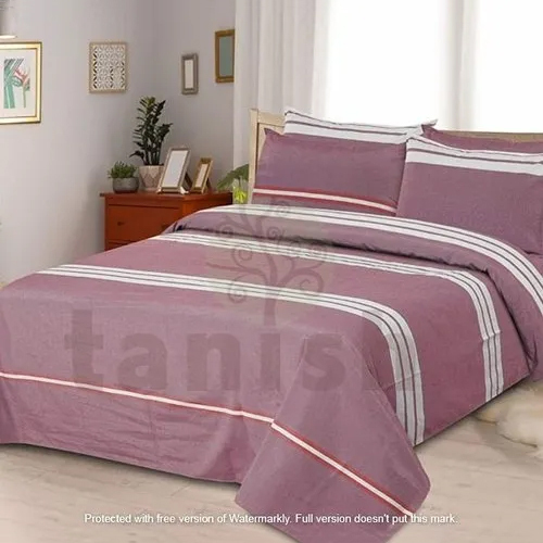 Polyester Cotton Bed Cover - 100% Cotton, Printed Design | Washable for Household & Commercial Use