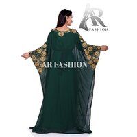 Royal Dubai Moroccan Stylish Georgette Kaftan Arabi Wedding Party Wear