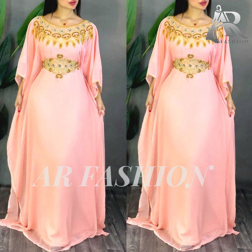 Royal Dubai Moroccan Stylish Georgette Kaftan Arabic Party Wear