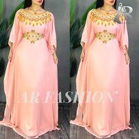 Royal Dubai Moroccan Stylish Georgette Kaftan Arabic Party Wear