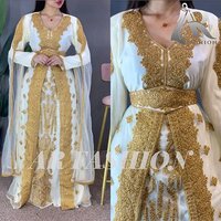 Royal Modern Dubai Moroccan Caftan Party Wear Aaree Work Design Jalabiya Jacket Dress