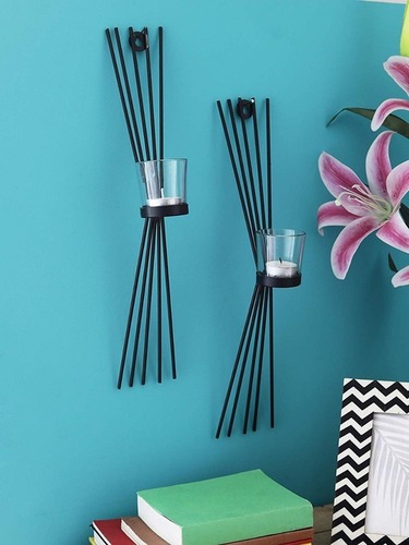 Wall Hanging - Elegant Minimalist Design, Colorful Hanging Candle Holder for Home Decor Accents & Event Furnishings