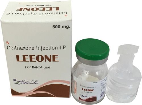 Ceftriaxone Injection - 1 gm Powder, IV & IM Administration | Broad-Spectrum Cephalosporin Antibiotic for Effective Bacterial Infection Treatment, 1000 Pieces Per Pack, Store in Dry & Cool Place