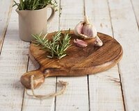 Wooden Serving Platter - Mango Wood, 12 Inch Length X 9 Inch Diameter, Brown Color, Durable & Eco-friendly, Antibacterial & Easy To Maintain