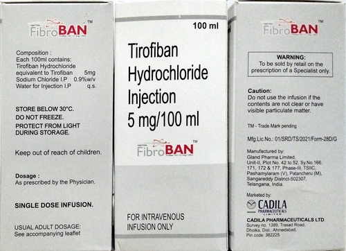 FIBROBAN (TIROFIBAN HCL INJECTION 5MG/100ML)