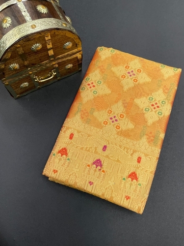 Nisha Yellow Soft Cotton Pattu Kanjivaram Silk
