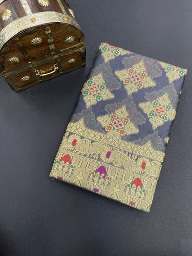 Nisha Grey Soft Cotton Pattu Kanjivaram Silk